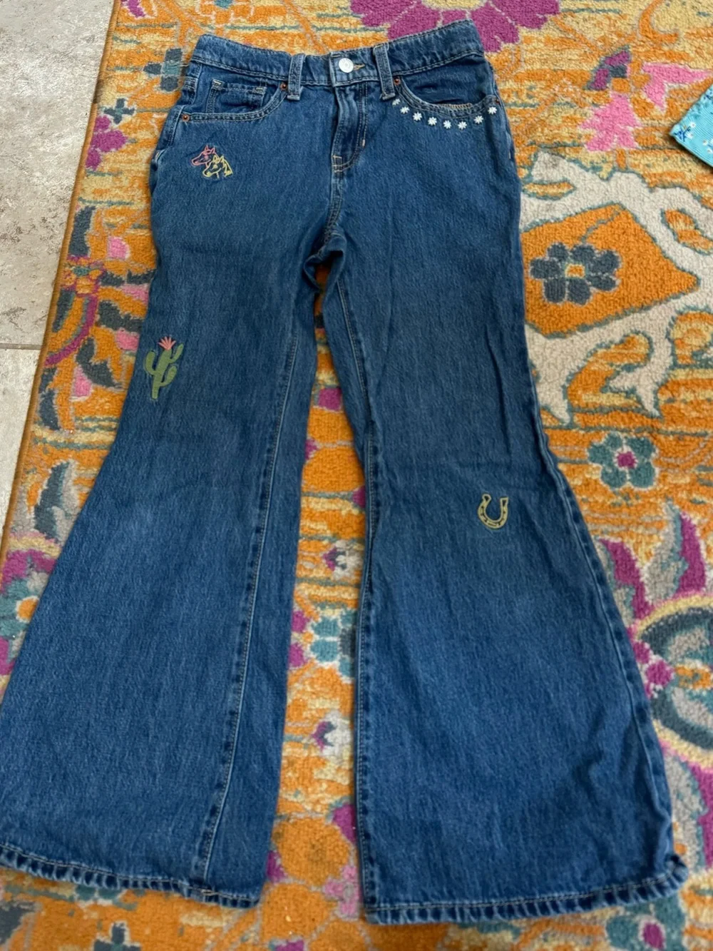 Old Navy Girls Baggy flare jeans- 10